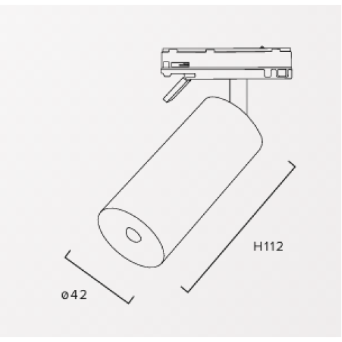 183602 1-FASE MINI SPOT ALTERA10W 2700K 24° WIT