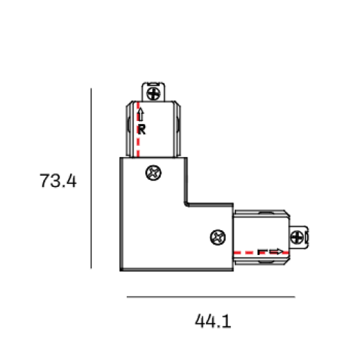 183566 1-FASE MINI BOCHT EXTERN ZWART