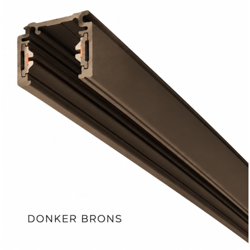 183630 RAIL 1-FASE MINI 230V 1M DONKER BRONS