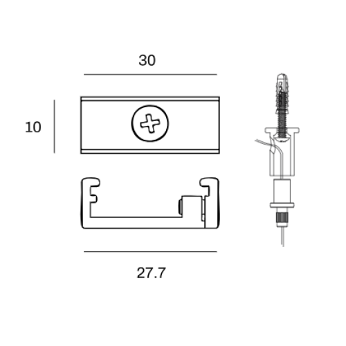 183578 1-FASE MINI PENDELSET 1.5MTR MET BEUGEL ZWART