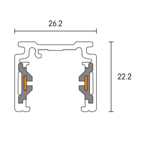 183550 RAIL 1-FASE MINI 230V 1M ZWART