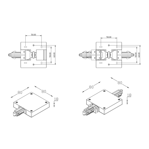 AANSLUITSTUK 80X80 BOX VK 1-FASE