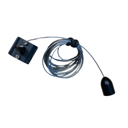 183354 OPHANGPENDEL DRAAD 1-FASE VIERKANT ZWART