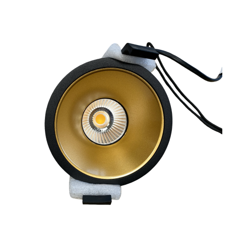 INBOUW SPOT 50MM  DEEP ZWART/GOUD