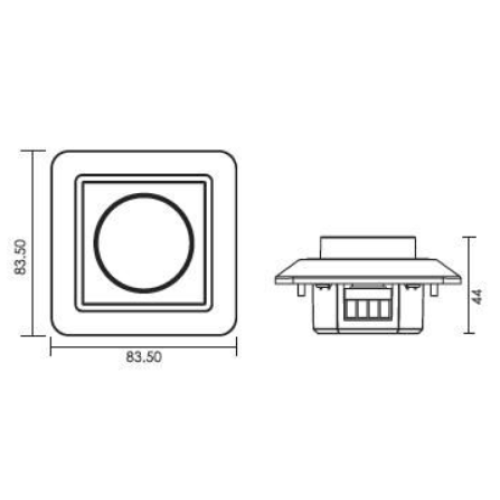 INBOUWDIMMER 10W TOT 350W WIT