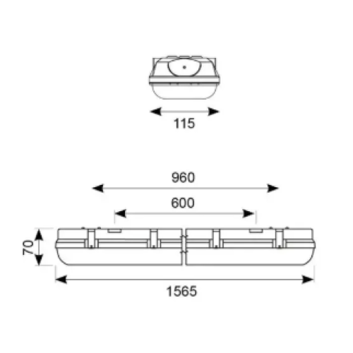 670074 TORNADO PRO TWIN 1.5M 61W 6314Lm 4000K IP65