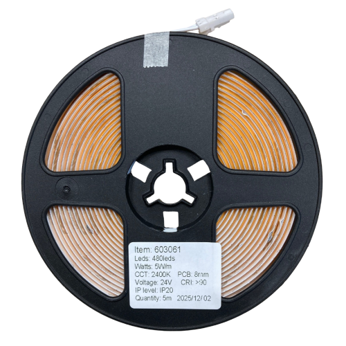 603061 FLEX LEDSTRIP COB IP20 5W/M 2400K