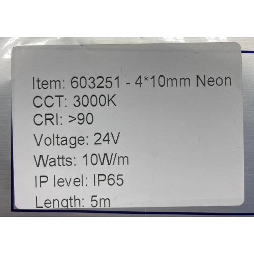 603251 FLEX LEDSTRIP SIDE VIEW 4/10MM 10W/M 3000K 5M/ROL