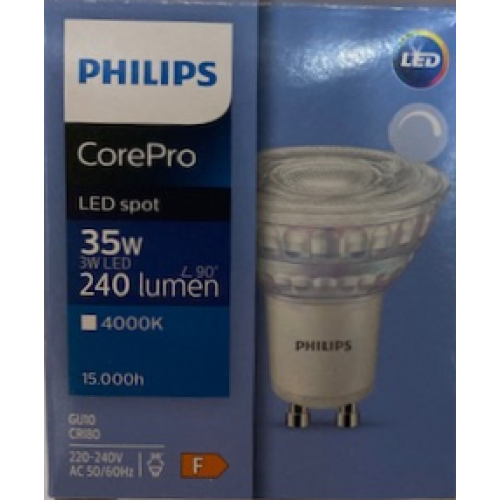 1344 COREPRO LED SPOT 4W GU10 4000K 36°PHILIPS