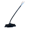 300874 WIELAND T-SPLITTER GST18/2 ZWART 15CM SNOER