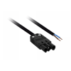 300835 AANSLUITSNOER 2X1 0,5M MALE ZWART WIELAND