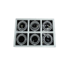 INBOUW KARDAN 6-LICHT MR16 GRIJS