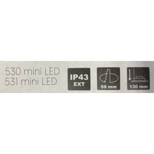530 MINI LED 5,4W 3000K WIT
