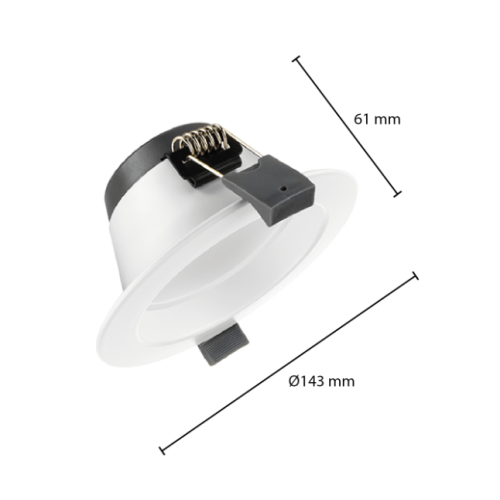 400076 LED DOWNLIGHTER TRI-COLOR WIT 143MM