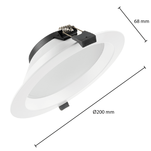 400078 LED DOWNLIGHTER TRI-COLOR WIT 200MM