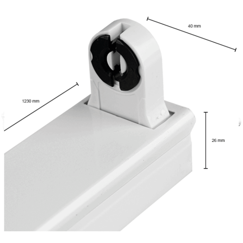 400127 MONTAGEBALK 1X1200mm VOOR LED BUIS