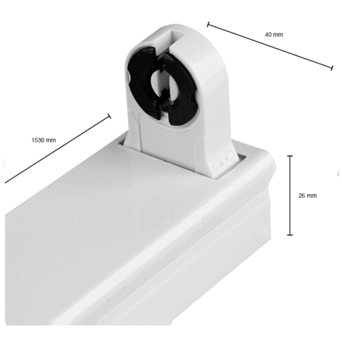 400129 MONTAGEBALK 1X1500mm VOOR LED BUIS