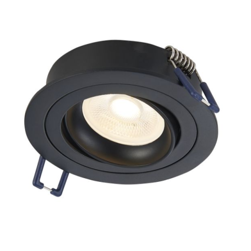 100101 INBOUWSPOT METIS ROND KANT.50MM  ZWART