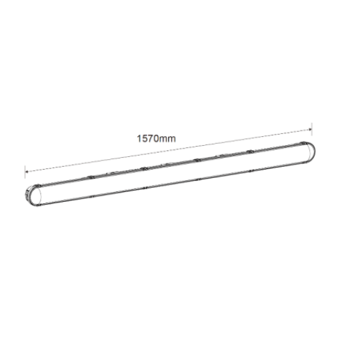 670070 WATERDICHT KAP ARM. 1500MM IP66 4/5/6500K