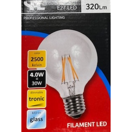 1127 LED LAMP E27 320LM 4,0W 2500K 230V HELDER DIM
