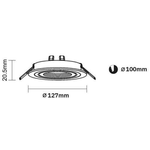 104300 INBOUWSPOT 191 QR-70 WIT