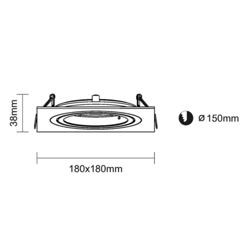 104292 INBOUWSPOT 192 QR-111 WIT