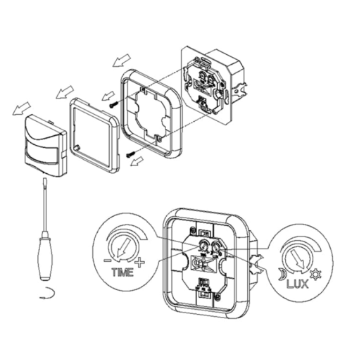 200279 BEWEGINGSMELDER WAND INB PIR 200W WIT