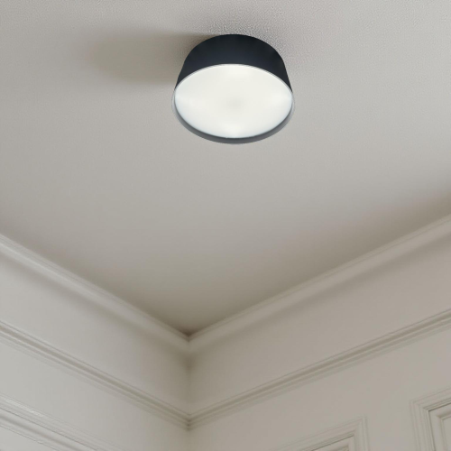 202551 PLAFONNIER LUNE ROND ZWART