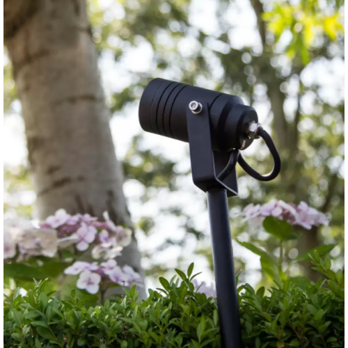 TUINSPOT BEAMY L GU10 MET LANGE SPIE ZWART