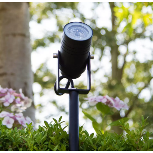 TUINSPOT BEAMY L GU10 MET LANGE SPIE ZWART
