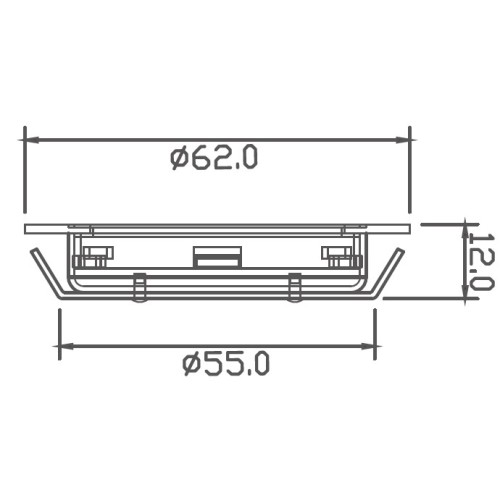 INBOUWSPOT CABINET 2700K 3W 24V ZWART OF WIT