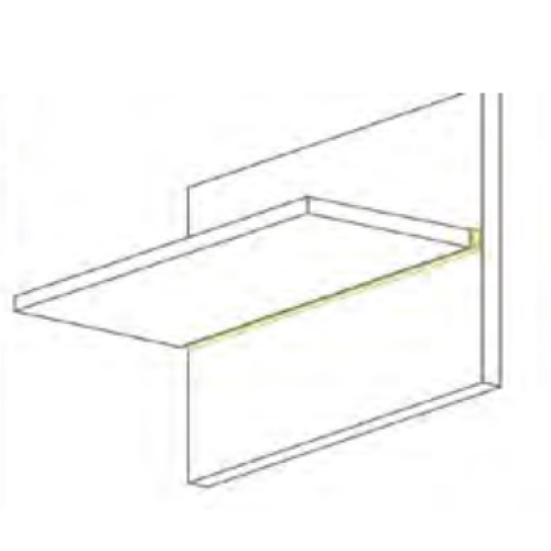 605241 LEGPLANK PROFIEL 0818 ZWART 24V 2700K 2MTR OPAAL