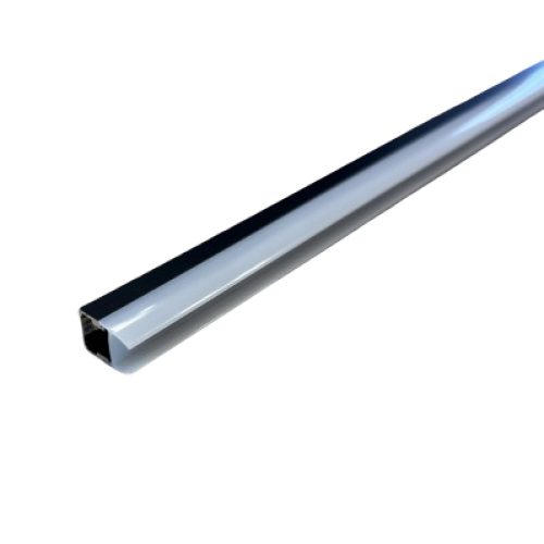 605242 GLASPLANK PROFIEL 1811 ZWART 24V 2700K 2MTR OPAAL