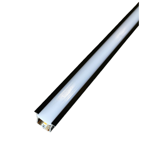 605240 INB PROFIEL 1010 ZWART 24V 2700K 2MTR OPAAL COVER