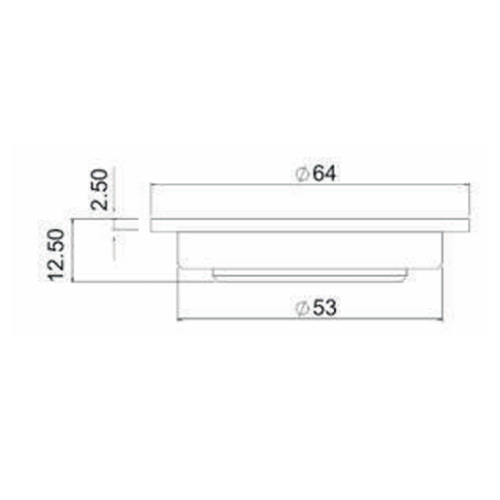 605252 INBOUWSPOT CABINET 2700K 3W 24V NIKKEL