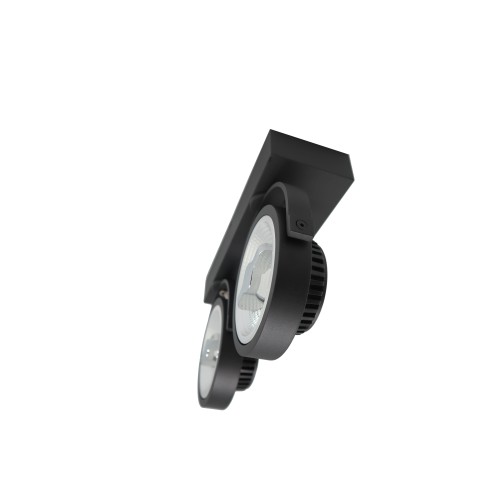 611057 LED OPBOUW KARDAN AR111 2-LICHTS ZWART