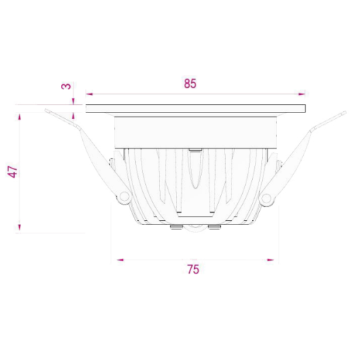 201019 DOWNLIGHT CANNES 5W 2700K WIT