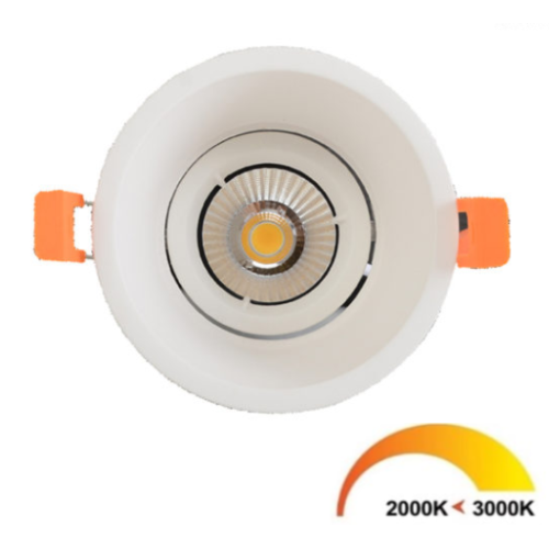 300272 INBOUWSPOT LOUVRE ROND 7W WIT DTW