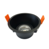 300286 INBOUWSPOT LOUVRE ROND 7W ZWART 2700K