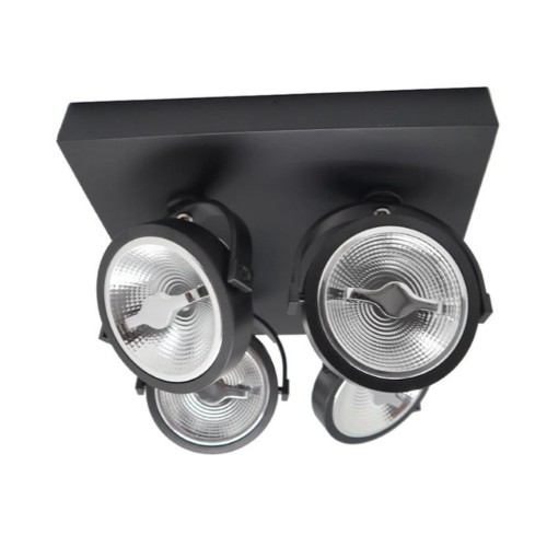 611068 LED OPBOUW KARDAN AR111 4 -LICHTS ZWART