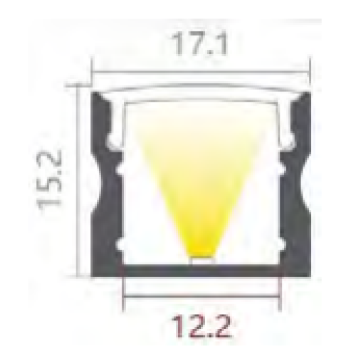 604090 PROFIEL MODEL 10 ZWART 2,5MTR ZWART COVER