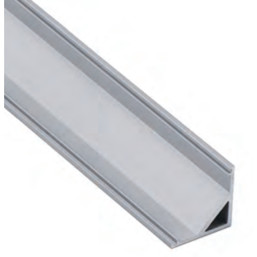 604126 HOEKPROFIEL MODEL2-45gr ALU 2,5MTR COV.OPAAL