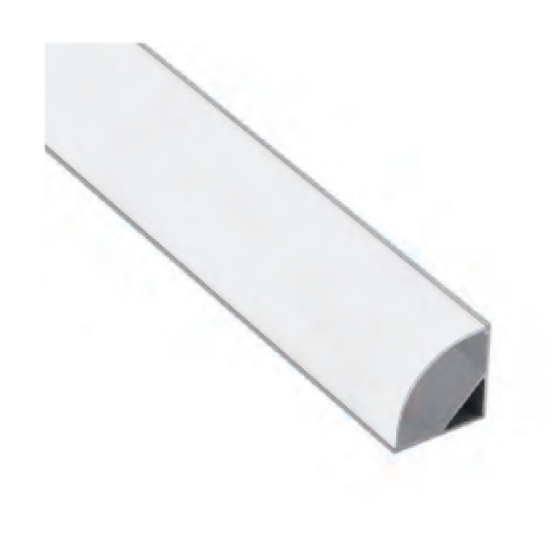 604126 HOEKPROFIEL MODEL2-45gr ALU 2,5MTR COV.OPAAL