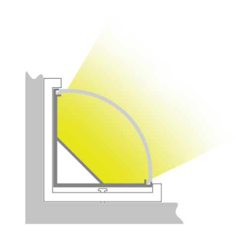 590165 HOEK PROFIEL MODEL 5 2MTR 30X30MM INCL OPAAL