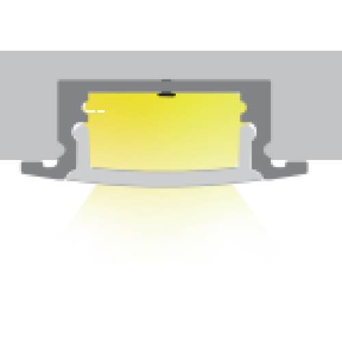 590153 PROFIEL ZWART MODEL 7 INBOUW 8MM 2,5MTR COVER OPAAL