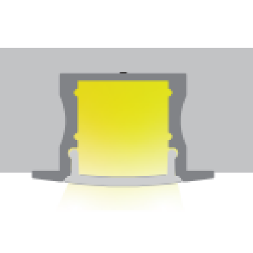 604139 PROFIEL ALU MODEL 9 INBOUW 8MM 2,5MTR COVER OPAAL