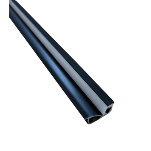 LED PROFIEL INBOUW ASY MODEL 21  2.5MTR ZWART OPAAL 