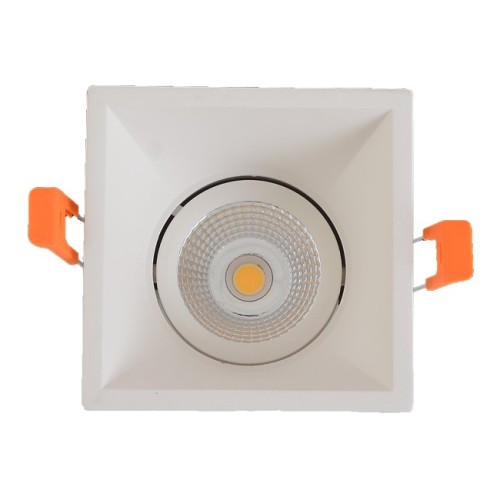 INBOUW SPOT LOUVRE VIERKANT 7W  TRIAC DIMBAAR 
