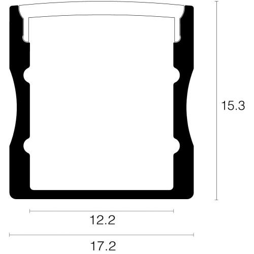 ALUMINIUM 15MM OPBOUW LED PROFIEL